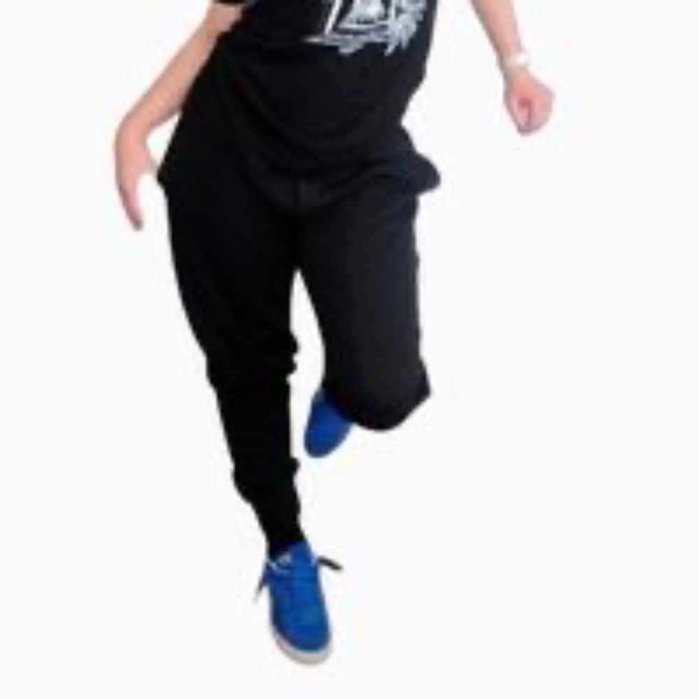 Womens BLACK Joggers lined with fleece.